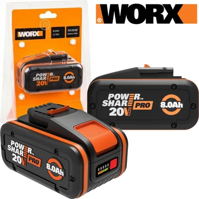 Produktbild von 8,0 Ah 20 V PRO Li-Ion Worx WA3648 PowerShare Akku