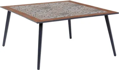 Produktbild von Bistro-gartentisch "lambada" keramik &amp graphit 8-sitzer aus stahl und keramik  - Hespéride