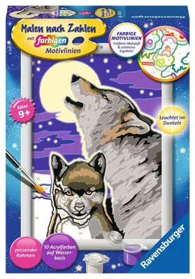 Obrázek produktu pro Ravensburger 28513 Ravensburger Malen-nach-Zahlen Mystische Wölfe