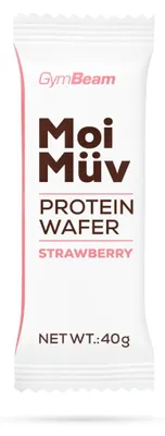 Produktbild von GymBeam - MoiMüv Proteinwaffel, 40 g, Erdbeere