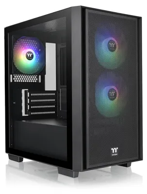 Produktbild von Thermaltake Versa H16 TG ARGB, Micro Tower, PC, Schwarz, micro ATX, Mini-ITX, SPCC, Gehärtetes Glas, Multi