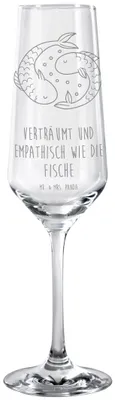 Produktbild von Mr. & Mrs. Panda Glas Sternzeichen Fische - Transparent - Geschenk, Trinkglas, Fisch, Proseccoglas, Sternbild, Sektglas, Champagnerglas, Horoskop, Geburtstag März