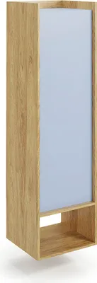 Produktbild von Halmar Regalschrank Möbius REG1D - natürliche Nussbaum / Blau