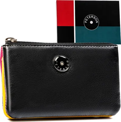 Obrázek produktu pro Peterson dámské kožené etui na klíče s mincovníkem černé 12,5 cm