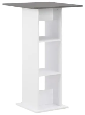 Image de Table de bar en bois - Blanc anthracite - 60x60x110 cm