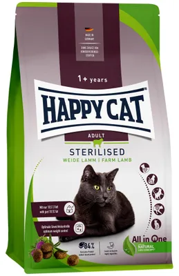 Image de Happy Cat croquettes Sterilised Adult pâturage agneau 1,3kg
