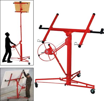 Produktbild von Sklápací zdvíhač dosiek TolleTour XXL 350 cm + 140 cm pracovná výška, nosnosť 68 kg, max. šírka ramena 290 cm, nastaviteľná výška