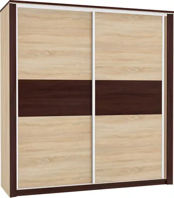 Produktbild von 197 cm breiter Kleiderschrank mit 7 Fächern und 2 Türen | Farbe: Sonoma Eiche