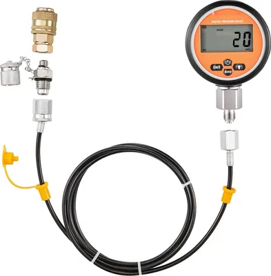 Produktbild von Hydraulikdruck Prüfset - Digitaler Drucktester - Bis 690 bar (10000 PSI) - Manometer - Schnellkupplung & Testkupplung - Hochdruckschlauch - Für Bagger & Baumaschinen