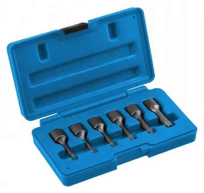 Produktbild von Hoegert HT8G402 Ausdreher-Set für beschädigte Schrauben 6-teilig