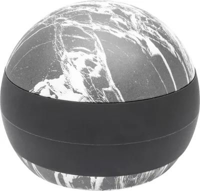 Produktbild von WAGNER Türstopper MARMOR ROUND - Ø 110 x 90 mm, Beton in Marmoroptik, Kautschuk, schwarz, schwer, zum Hinstellen - 15519801