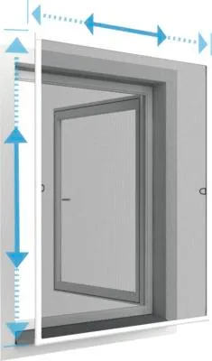 Produktbild von Insektenschutz Fliegengitter Alu-Teleskop für Fenster weiß 120x140 cm