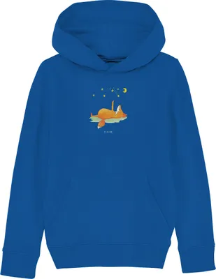 Produktbild von Mr. & Mrs. Panda Kinderpullover Fuchs Sterne 5-6 Jahre (110/116) - Royal Blue - Geschenk, Mond, Spruch Positiv, Pullover, Kapuzenpulli, Pulli, Sweater, Kinderbekleidung