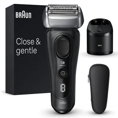 Produktbild von Braun Series 8 8560cc Wet & Dry, Folienschaber, Schwarz, Akku, Lithium-Ion (Li-Ion), 60 min