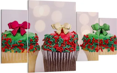 Produktbild von Bild auf Leinwand - Leinwandbild - Cupcakes Dessert Kuchen gebacken - 160x90cm - Wand Bild - Wanddeko - Leinwanddruck - Bilder - Kunstdruck - Leinwand bilder - Wandkunst - DL160x90-2436