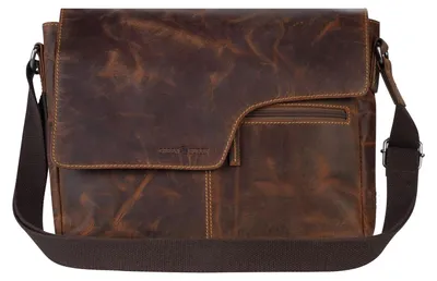 Produktbild von GREENBURRY Umhängetasche Schultertasche Vintage A4 Crossbody Bag Brown braun