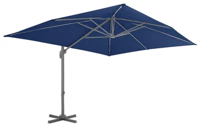 Produktbild von vidaXL Ampelschirm mit Aluminium-Mast 4x3 m Azurblau
