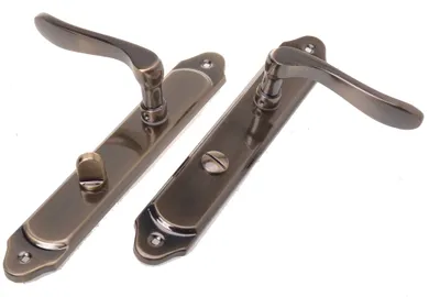 Obrázek produktu pro Aqbau® sada pákových klik dlouhá deska patina páková klika dveřní klika Ego / 72 mm (dveře WC koupelny)