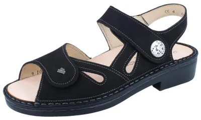 Immagine prodotto di Sandalo comodo, Finn Comfort Costa, donna, nero, pelle, NUOVO - Sandalo da donna, comodo / soletta libera, nero