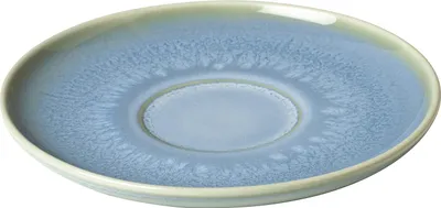 Zdjęcie produktu dla Spodek do kawy - Jasnoniebieski - Zielony - Ø 15 cm - Porcelana