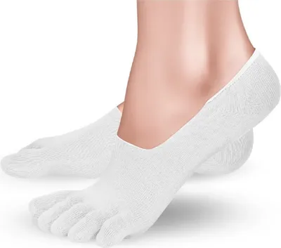 Produktbild von Knitido Zehensocke No Show Sneakersocken, Größe:43-46, Farbe:White