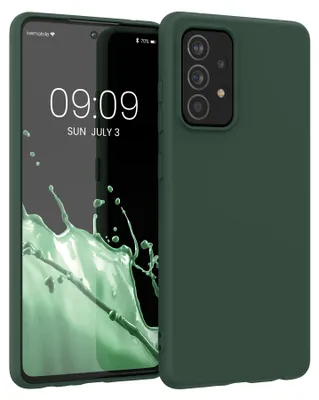 Produktbild von kwmobile Handyhülle für Samsung Galaxy A52 / A52 5G / A52s 5G Hülle - TPU Case - Kabelloses Laden - Schutzhülle Cover in Moosgrün