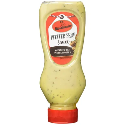 Produktbild von Händlmaiers Pfeffer Senf Sauce mit erlesenen Pfeffersorten 225ml
