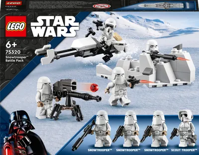 Immagine prodotto di LEGO 75320 Star Wars Snowtrooper Battle Pack con 4 figure, armi e slitta a reazione, gioco di costruzione per bambini dai 6 anni in su