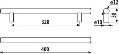 Obrázok produktu pre RE29 Zábradlie, brúsené zlaté, 320 mm