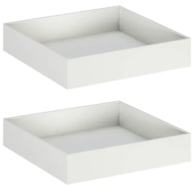 Image de vidaXL Jardinières pour plantes, lot de 2, blanches, 80 x 80 x 20 cm