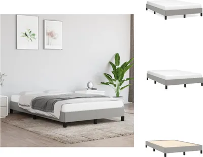 Immagine prodotto di vidaXL Struttura letto grigio chiaro 120x200 cm in tessuto - Letti e strutture letto
