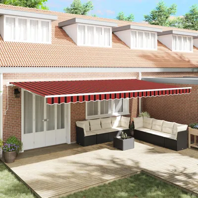 Zdjęcie produktu dla vidaXL Wysuwana markiza pomarańczowo-brązowa 600 x 300 cm