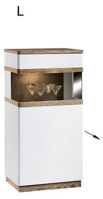 Immagine prodotto di Vetrina Credenza in legno e vetro Mobile Collezione soggiorno Stile moderno Scaffale