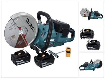 Produktbild von Makita DCE 090 T2X1 Akku Trennschleifer 36 V ( 2x 18 V ) 230 mm Brushless + 2x Akku 5,0 Ah - ohne Ladegerät
