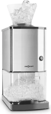 Produktbild von OneConcept Crushed Ice Maschine, Schneller Crushed Ice Maker mit Auffangschale, Eiscrusher Elektrisch mit 3,5L Fassungsvermögen, Tragbare Eiscrusher Maschine, Crushed Ice-Maschinen für 15kg/h