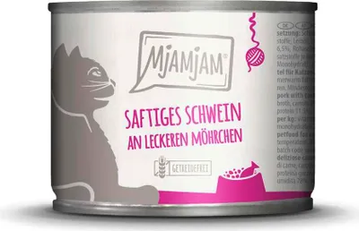 Produktbild von MjAMjAM Cat - Leckere Mahlzeiten Dose 6x200g | Schwein & Möhrchen