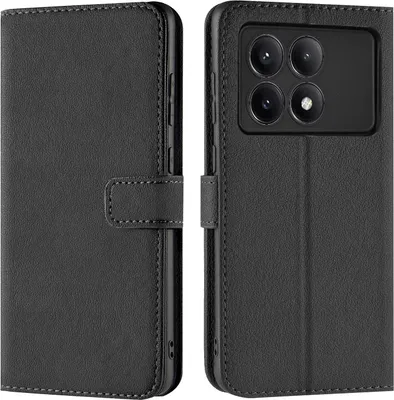 Produktbild von Conie Klapp Tasche für Xiaomi POCO F6 Pro Kartenfach Rundumschutz Hülle in Schwarz