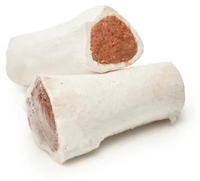 Imagen del producto de Hueso relleno con bacon de Frigera, 120g, un snack para perros rico en proteínas