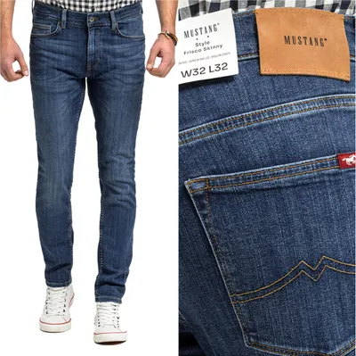 Produktbild von MUSTANG, Herren Jeanshosen, Skinny fit, Frisco skinny, W35 L36, Blau, Jeans, baggyjeans, buggy