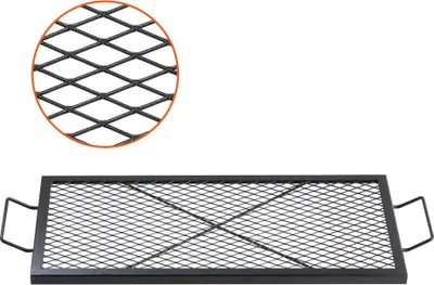 Produktbild von X-Marks Stahl Grillrost Rechteckig 81x38cm - Feuerstelle Grillrost - Outdoor Feuerstellenrost