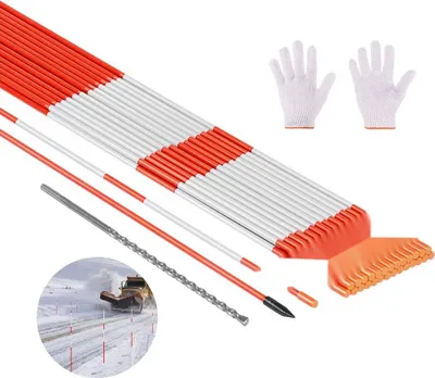 Produktbild von Schneestangen 20x - Auffahrtstangen reflektierend - Einfahrtsmarkierung 122cm - Warnstangen für Sicherheit und Sichtbarkeit