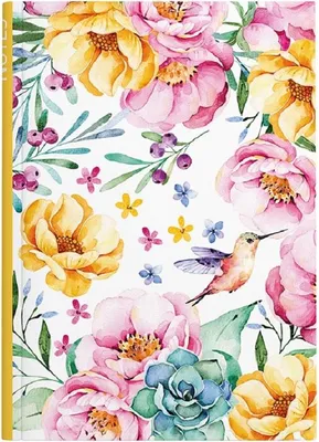 Immagine prodotto di Quaderno a righe A5 laminato Fiori