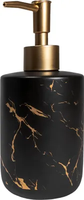 Produktbild von QUVIO Seifenspender / Seifenhalter / Handseifenspender / Seifenschale - 400 ml - Schwarz und Weiß