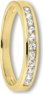 Image de Bague zirconia 333/- or jaune 52