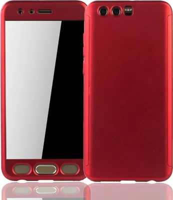 Produktbild von Handyhülle Schutzhülle für Huawei Honor 9 Full Case Cover Displayschutz 360 Rot