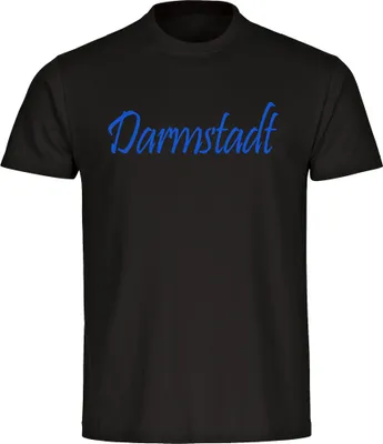 Produktbild von multifanshop Kinder T-Shirt - Darmstadt - Schriftzug, schwarz, Größe 176