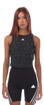 Immagine prodotto di Adidas - Canotta da donna, taglio corto, modello GT30406 (taglia 46 DE - 48 DE) (grigio/nero)