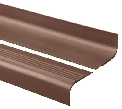 Obrázek produktu pro QUEST Schodová lišta 40x42 mm, 1.5m RDT PVC, Protiskluzová schodová hrana, schodový profil, ochrana schodů, bronz