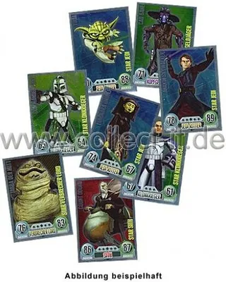 Produktbild von FA1 - Spar 2 - 8 verschiedene Star Karten - Star Wars Force Attax - SERIE 1 (2010)