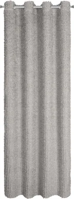 Zdjęcie produktu dla EUROFIRANY | zasłona - 135 x 250 cm - srebrna zasłona - z falbanami